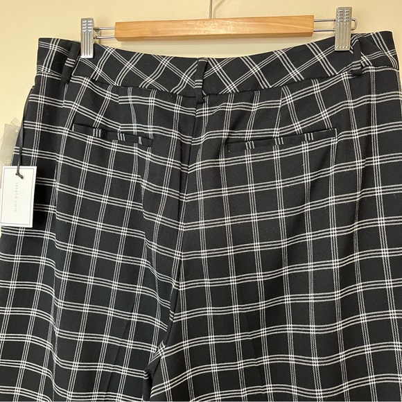 NWT 1. State Veridian Blooms Pant - Black White Plaid - Picture 7 of 14